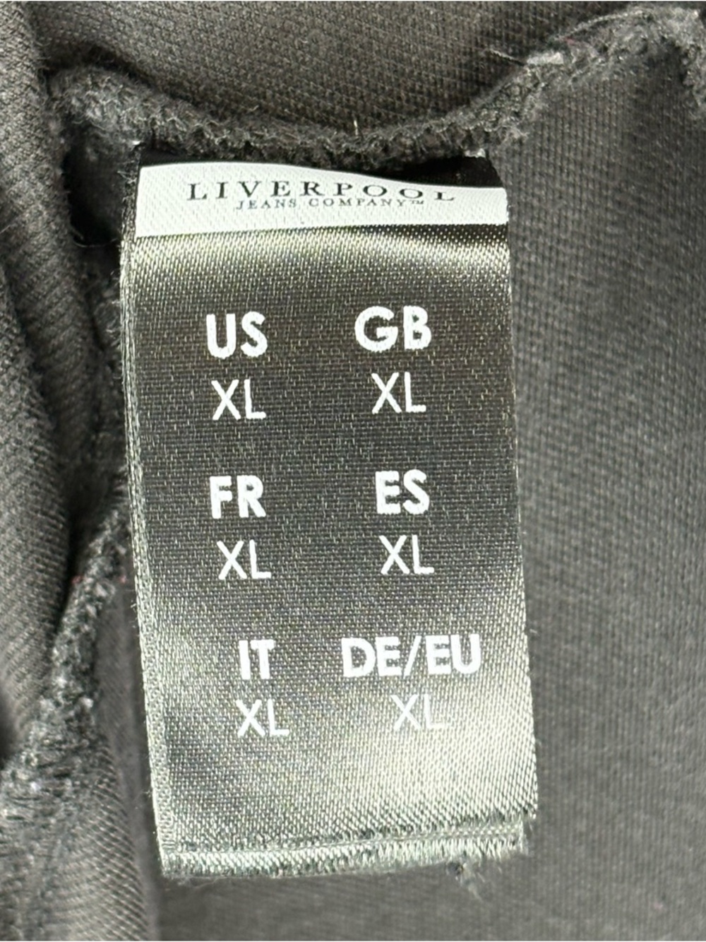Liverpool Jeans Company Black Asymmetrical Zip Moto Jacket Size XL - Picture 9 of 10